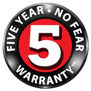 5 year warranty!